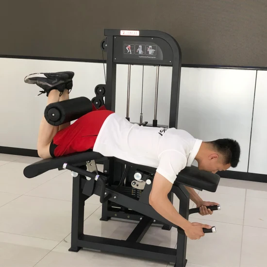 Macchina per il fitness commerciale con pesi liberi caricati con perni per leg curl incline