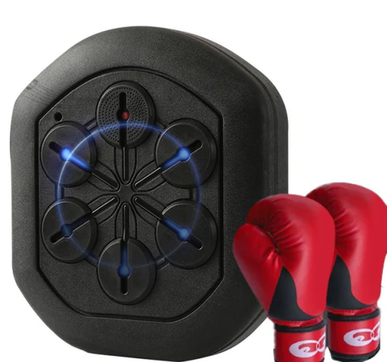 Allenamento mirato con punzonatrice digitale per boxe con musica elettronica intelligente